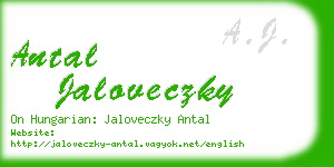 antal jaloveczky business card